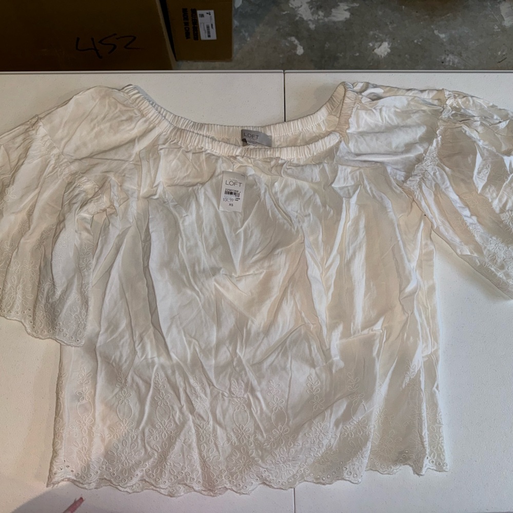 NWT Loft eyelet top